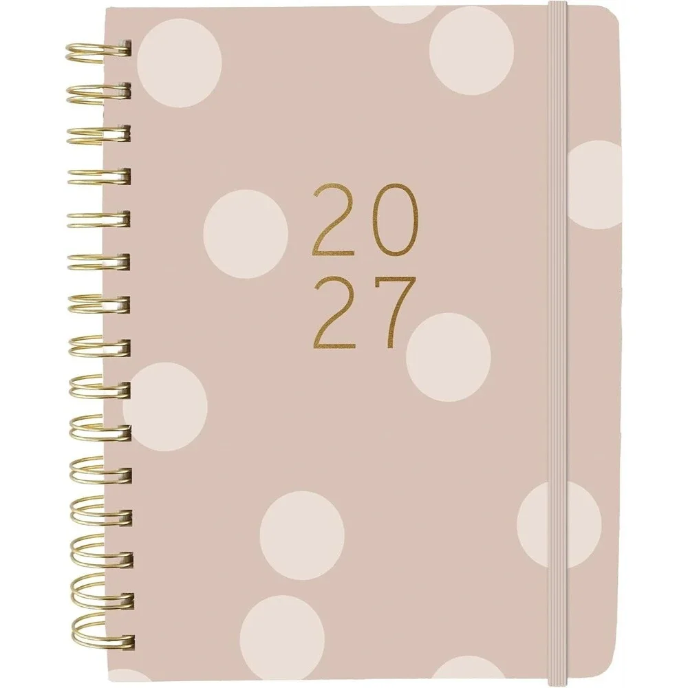 Graphique Polka Dot 18 Month Planner 2026-2027 Spiral Hardcover 6x8 Tabs
